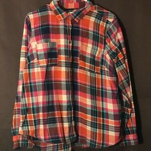 Plaid button down shirt